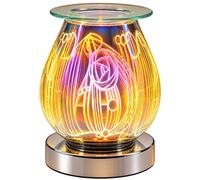 3D Electric Wax Melt & Oil Burner, Touch Control Wax Warmer Night Light, Scented Fragrance Diffuser Aroma Lamp, Electric Wax Melt Lamp for Home Bedroom Living Room Office Décor, Gift