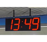 3D Electronic LED Digital Clock, Jumbo Hollow Wall Clock, with Countdown Alarm Clock Thermometer Function, for Home Office Gyms Hospital,Red