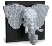 3D Elephant Animal Wall Art Micro Mini Building Blocks Set for Adults, No Compatible with Lego, Unique Table Display & Home Wall Decor, Creative Toy Gift for Chritsmas Birthday (1625 PCS)