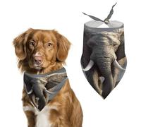 3D Elephant Dog Bandanas Cute Soft Cotton Puppy Scarves Washable Daily Summer Durable Triangle Reversible Bibs Suitable for Small Medium Large Dogs and Cats