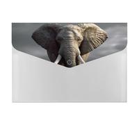 3D Elephant Expanding File Folder 6 Pockets Accordion File Organizer Portable Letter A4 Size Folders with Snap Closure for Document Paper Receipt Office Supplies