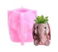 3D Elephant Flowerpot Pen Holder UV Crystal Epoxy Mold Cement Plaster Clay Resin Silicone Casting Mold Epoxy Resin Molds Silicone Large