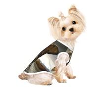 3D Elephant print Dog Shirts for Small Dogs Stretchy T-Shirts Lightweight Tank Top Sleeveless Striped Vest