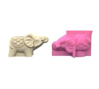 3D Elephant Silicone for Flower Pots Vase Mold Concrete Cement Epoxy Resin Casting Tool Craft Home