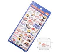 3D Embossed Crystal Children's Stickers, Japanese Style Dog Sushi Kids Stickers, Strong Adhesive Decals, Resin Decorative Sticker Very Suitable For Diaries, DIY, Phone Decoration, Crafts Gift