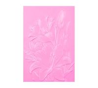 3D Embossing Folder for Card Making Lily Floral Background Plastic Embossing Folder for DIY Scrapbooking Lily Flowers Background Cover Template for Mother's Day Valentine's Day Thanksgiving Day Decor