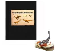 3D Encyclopedia Prehistorica Dinosaurs, Funny Interactive Dino Book, Dinosaur Facts, 3D Interactive Design, Gift for Dinosaur Lovers (A)