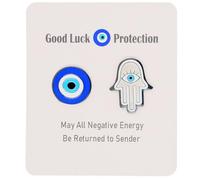 3D Evil Eye Hamsa Hand Metal Charm Stickers Amulet sign for cell phone cases Charms Laptop,Mental Health Gift,Pocket inspirational gifts for women,Self Love Photo Frame Lucky Decor Ornament Protection