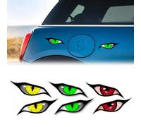 3D Evil Eyes Car Sticker, 3 Pair Motorcycle Stickers, Cat Eye Stickers for Car, 3D Evil Eyes for Car, Motorcycle, or Helmet