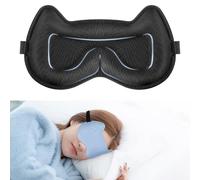 3D Eye Mask for Sleeping, 3D Contoured Blindfold, Cat Shape Eye Masks for Sleeping with Adjustable Strap, Soft Blindfold Memory Foam Cover for Women Girls
