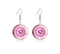 3D Eyeball Dangle Earrings for Women Halloween Horror Spooky Monster Eye Drop Earrings Gothic Cosplay Costume Jewelry Gift, Middle, Acrylic Metal Resin, No Gemstone