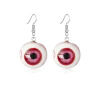 3D Eyeball Dangle Earrings for Women Halloween Horror Spooky Monster Eye Drop Earrings Gothic Cosplay Costume Jewelry Gift, Middle, Acrylic Metal Resin, No Gemstone