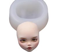3D Face Clay Molds Easy to Demold Dolls, Face Molds for Epoxy Resinn Casting Handmade, White Craft Clay Mold for Ceramics and Pottery