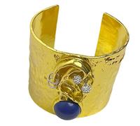 3D Face Features Statement Cuff Wide Adjustable Hand Jewelry Modern Minimalist Wide Cuff Unique Sculptural Wrist Accessory