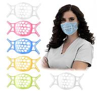 3D Face Mask Bracket Mask Guards for Under Mask Spacers for More Breathing Room Mask Insert Support for Women to Keeps Fabric off Mouth Silicone 6PC Multi Color