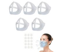 3D Face Mask Bracket to Increase Breathing Space,Washable Reusable Extension Nose Pads Lipstick Protection Bracket for Respiratory Support 5pcs