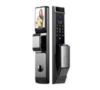 3D face recognition smart door lock with camera fingerprint password digital electronic Remote unlocking(30240)
