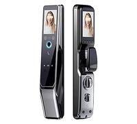 3D Facial Recognition Palm Print Intelligent Electronic Lock Automatic Detection AI Smart Home and Office Fingerprint Door Lock (Color : Grey)