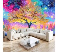 3D Fantasy Magic Forest Big Tree Non-Woven Wallpaper Mural 250 x 175 cm, Multicolor Large Wall Coverings, Paste the Wall for Girls Boy Bedroom Nursery Teenagers Playroom Home Decor