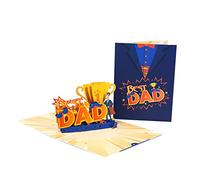 3D Father's Day Best Dad Paper Greeting Cards Blessing Wedding Invitations Husband Festival Blessing Cards Father's Day Funny