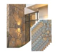 3D Faux Stone Siding Panels, Peel and Stick Wall Veneer Tiles for Fireplace, Home, Office Decor - Easy to Splice