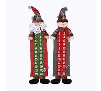 3D Felt Advent Calendar with Pockets, 90 * 23cm Cartoon Advent Calendar Pockets with String, 24-Day Fabric Advent Calendar with Pockets, Reusable Advent Calendar to Fill Yourself