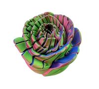 3D Fidget Rose, Twistable Flower Toy Set, Stress Relief Spin Design With Smooth Motion, Durable Printed Resin Build, Sensory Ornament With Elegant Style, For Office Desk