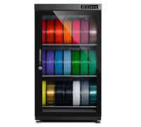 3D Filament Dry Box with Humidity Control, Anti-Moisture Storage Cabinet for 10-12/15-21 Spools, 3-Tier Design, Ideal for 3D Printing Consumables