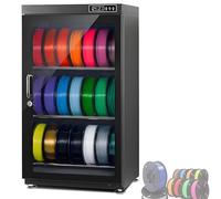 3D Filament Dry Cabinet, Moisture-Proof Storage Box for 10-21 Filament Spools, Metal Sealed Design, Compatible with Various 3D Printing Materials, 115L Capacity