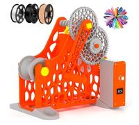 3D Filament Spool Winder, Electric Printing Filament Winder, Dual Winding Options, Uniform Wire Routing, Ideal for 3D Printing Enthusiasts Welders and Textile Artists(Orange,Electric)