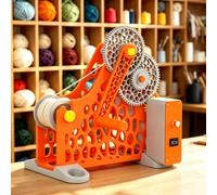 3D Filament Spool Winder, Removable Modular Design for Wires Weighing 1kg, No More Tangled Or Crossed Filament, for 3D Printing Enthusiasts, Textile Artists Orange-Automatic