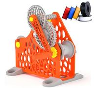 3D Filament Winder Hand-cranked Manual Spool Winder for 1Kg Spools Tangle-Free & Efficient Winding, Modular & Portable Design,for 3D Printing Enthusiasts,Textile Artists Orange Manual