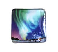 3D Finland Aurora Refrigerator Fridge Magnet Crystal Glass Magnet Handmade Tourist Travel Souvenir Collection Gift Whiteboard Magnetic Sticker Home Decoration