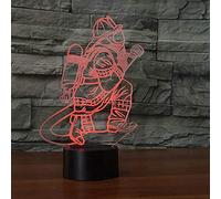3D Fireman Night Light USB Touch Switch Decor Table Desk Optical Illusion Lamps 7 Color Changing Lights LED Table Lamp Xmas Home Love Brithday Children Kids Decor Toy Gift