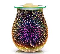 3D Firework Glass Electric Oil Burner Wax Melter Warmer Stove For Home Office Bedroom Living Room Gift