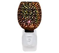 3D Firework Plug In Wax Melt Burner, Electric Oil Warmer & Night Light | Stunning 3D Firework Glass. 2-in-1 Flameless Wax & Oil Heater with Soft Night Light. Space-Saving Wall Plug-In with Switch.