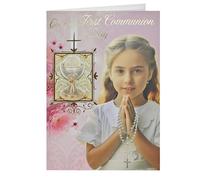 3D First Holy Communion Girl Card with Envelope C40604 6043