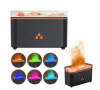 3D Flame Fireplace Humidifier, 7 Colors Flame Diffuser for Essential Oils, Quiet Aroma Diffuser, Air Humidifier Aromatherapy Diffuser for Home, Bedroom, Office,Yoga