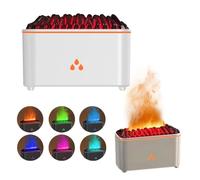 3D Flame Fireplace Humidifier, 7 Colors Flame Diffuser for Essential Oils, Quiet Aroma Diffuser, Air Humidifier Aromatherapy Diffuser for Home, Bedroom, Office,Yoga