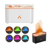3D Flame Fireplace Humidifier, 7 Colors Flame Diffuser for Essential Oils, Quiet Aroma Diffuser, Air Humidifier Aromatherapy Diffuser for Home, Bedroom, Office,Yoga