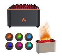 3D Flame Fireplace Humidifier, 7 Colors Flame Diffuser for Essential Oils, Quiet Aroma Diffuser, Air Humidifier Aromatherapy Diffuser for Home, Bedroom, Office,Yoga