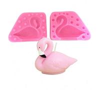 3D Flamingo Silicone Candle Mold, Flamingo Soap Crayon Wax Melts Molds, Flamingo Chocolate Candy Mold for Cake Topper Decorating