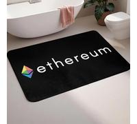 3d Flannel Anti-slip floor mat Crypto Coin Ethereum Binary Doormat Carpet Rug for Kitchen Entrance Home Bathroom Footpad Mats-50x80cm