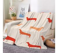 3D Flannel Blanket Dachshund 100x130cm Kids Microfiber Fleece Soft Warm Cartoon Dog Throw Blanket for Bedspread Sofa Couch Bed All Season（style 9-12）