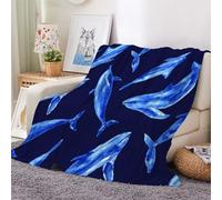 3D Flannel Blanket Dolphin 150x200cm Aldult Microfiber Fleece Soft Warm Dolphin Throw Blanket for Bedspread Sofa Couch Bed All Season（style 140-3）