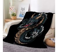3D Flannel Blanket Dragon 200x200cm Aldult Microfiber Fleece Soft Warm Dragon Throw Blanket for Bedspread Sofa Couch Bed All Season（style 77-2）
