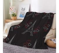 3D Flannel Blanket Eiffel Tower 150x200cm Aldult Microfiber Fleece Soft Warm Love Throw Blanket for Bedspread Sofa Couch Bed All Season（style 57-17）
