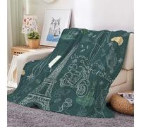 3D Flannel Blanket Eiffel Tower 180x220cm Aldult Microfiber Fleece Soft Warm Eiffel Tower Throw Blanket for Bedspread Sofa Couch Bed All Season（style 79-7）