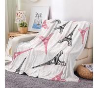 3D Flannel Blanket Eiffel Tower 200x200cm Aldult Microfiber Fleece Soft Warm Eiffel Tower Throw Blanket for Bedspread Sofa Couch Bed All Season（style 55-18）