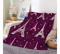 3D Flannel Blanket Eiffel Tower 200x200cm Aldult Microfiber Fleece Soft Warm Eiffel Tower Throw Blanket for Bedspread Sofa Couch Bed All Season（style 79-8）